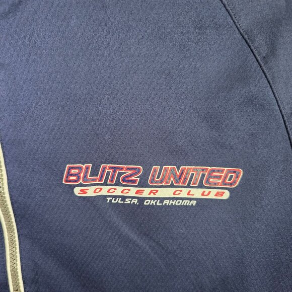 Mens Under Armour Navy 1/4 Zip Pullover Loose Fit Shirt Blitz United Soccer XL - Picture 2 of 8